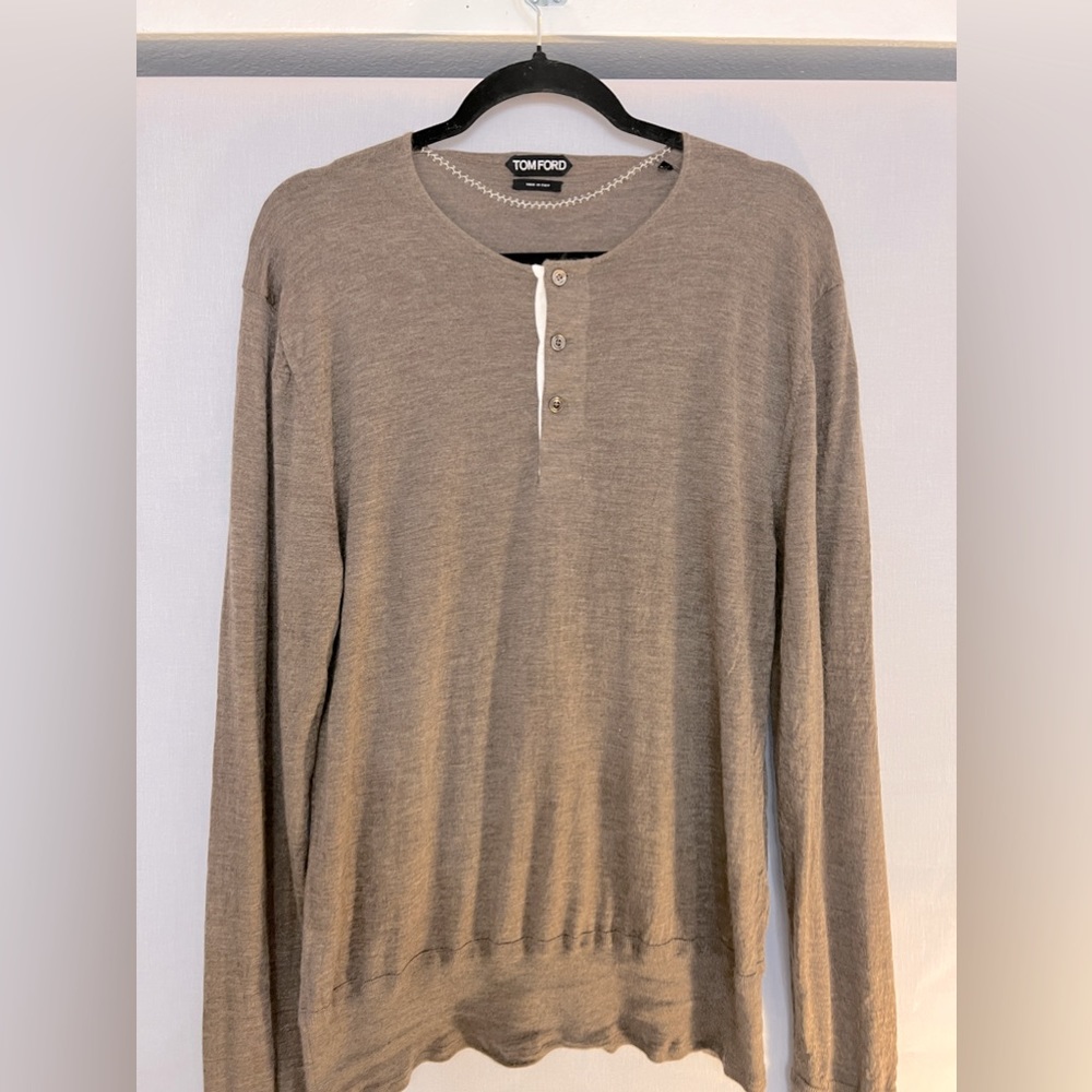 Mens Tom Ford Cashmere Henley large - size 54